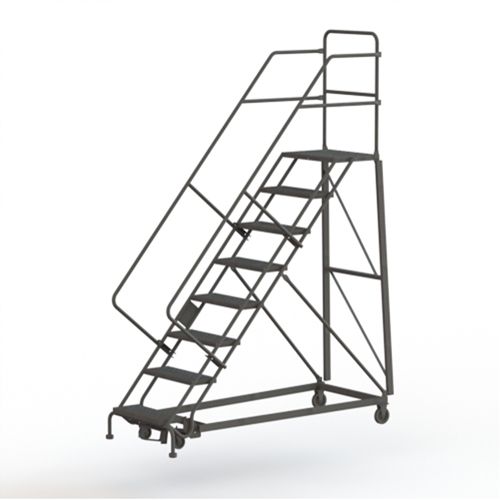 Heavy Duty Safety Slope Ladder, 8 Steps, Serrated, 50° Incline, 80" High CSL Industriel Inc.