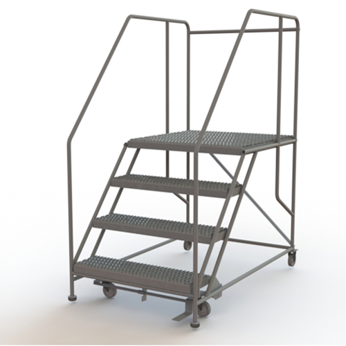 Mobile Work Platform, Steel, 4 Steps, 40" H, 36" D, 36" Step, Serrated CSL Industriel Inc.