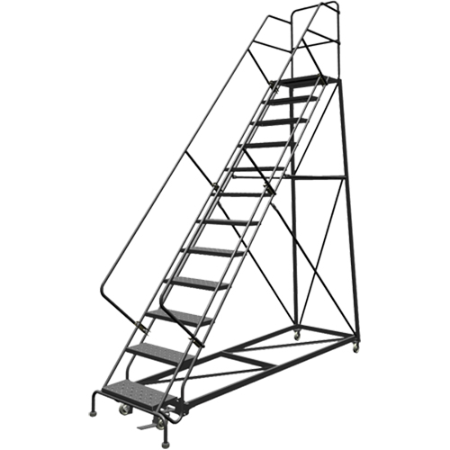 &eacute;chelles en angle de s&eacute;curit&eacute;, 12 marches, Perfor&eacute;, Inclinaison 50°, Hauteur 120" CSL Industriel Inc.