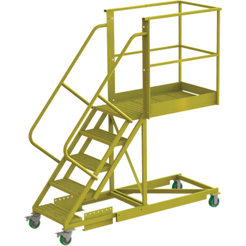 Cantilever Rolling Ladder, Supported, 5 Steps, 40" Platform Depth, 50" Platform Height CSL Industriel Inc.
