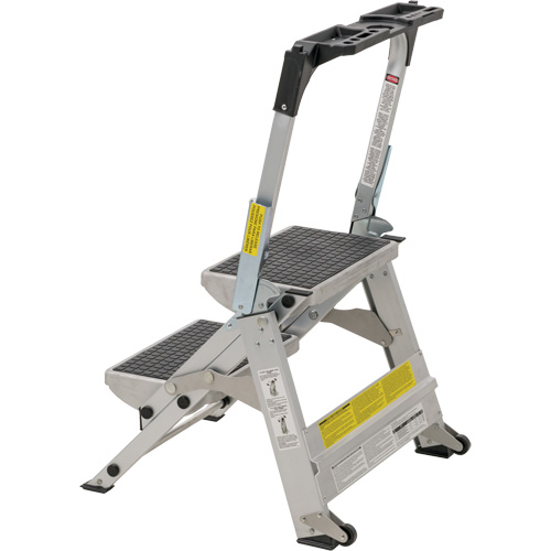 &eacute;chelle escabeau avec roues pivotantes, 2 marches, 23" x 21" x Hauteur 34,50" CSL Industriel Inc.