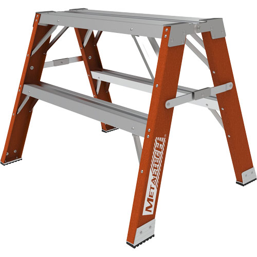 Escabeau chevalet &eacute;tabli Buildman, 2' ha x 33,5" la x 25,75" pr, Capacit&eacute; de 300 lb, Fibre de verre CSL Industriel Inc.