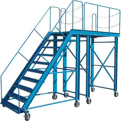 Snow Ladder, Steel, 10 Steps, 99" H, 85-1/2" D, 48" Step, Serrated CSL Industriel Inc.