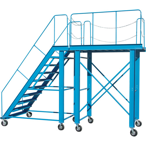 Snow Ladder, Steel, 10 Steps, 99" H, 85-1/2" D, 48" Step, Serrated CSL Industriel Inc.