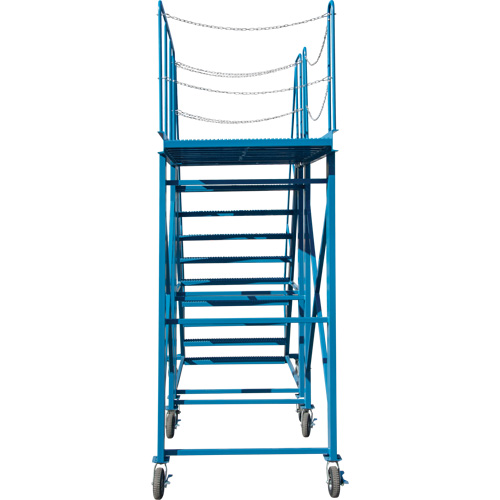 Snow Ladder, Steel, 10 Steps, 99" H, 85-1/2" D, 48" Step, Serrated CSL Industriel Inc.