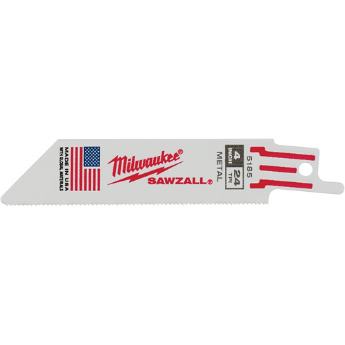 Lames de scie alternative Sawzall, Bim&eacute;tal, 24 Dents par pouce, 4" lo x 3/4" la CSL Industriel Inc.