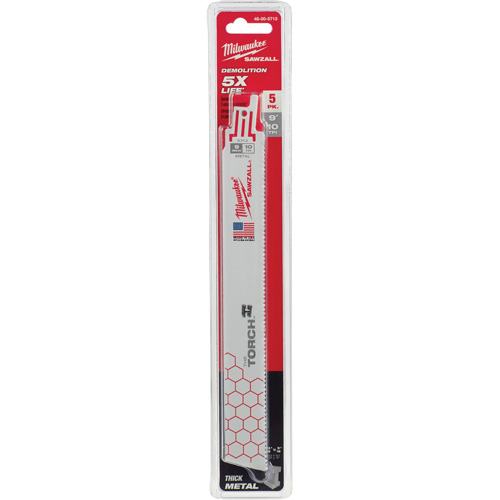 Lames The Torch Sawzall, Bim&eacute;tal, 10 Dents par pouce, 9" lo x 1" la CSL Industriel Inc.