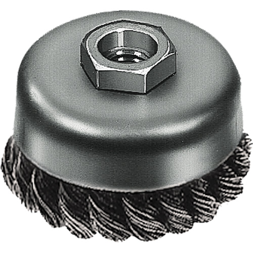 Knot Wire Cup Brush, 3" Dia. x 5/8"-11 Arbor CSL Industriel Inc.