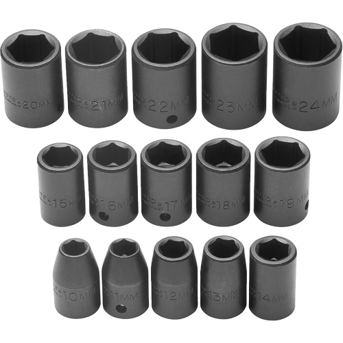 Socket Set, Impact, 1/2" Drive, 6 Points CSL Industriel Inc.