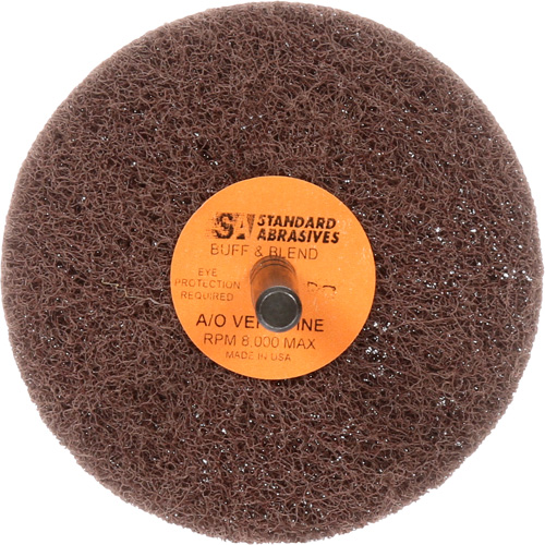 Standard Abrasives Buff & Blend Wheel, 3" Dia. x 1" W, 1/4" Arbor, Aluminum Oxide CSL Industriel Inc.
