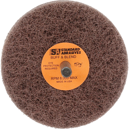 Meule Buff & Blend Standard Abrasives, 3" dia. x 2" la, Arbre 1/4", Oxyde d'aluminium CSL Industriel Inc.