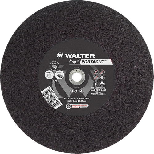 Portacut High Speed Cut-Off Wheel, 14" x 1/8", 7/8" Arbor, Type 1, Silicon Carbide, 5400 RPM CSL Industriel Inc.