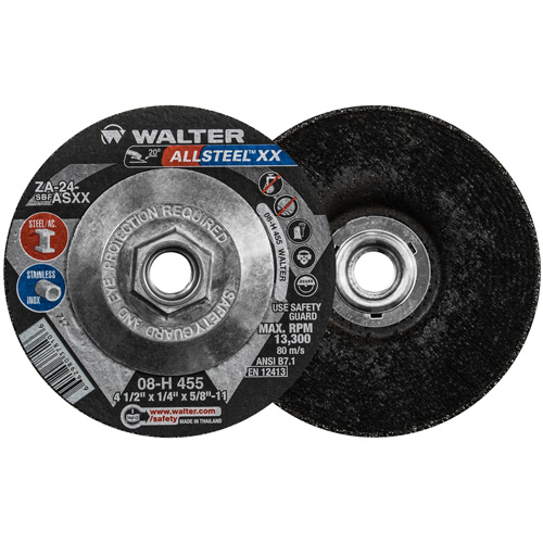 Meule HP XX, 4-1/2" x 1/4", Arbre 5/8"-11, Oxyde d'aluminium, Type 27 CSL Industriel Inc.