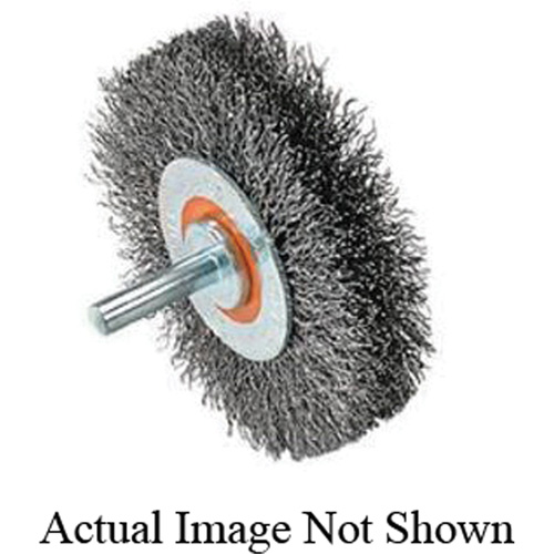 Mounted Crimped Wire Wheel, 3" Dia., 0.0118" Fill CSL Industriel Inc.