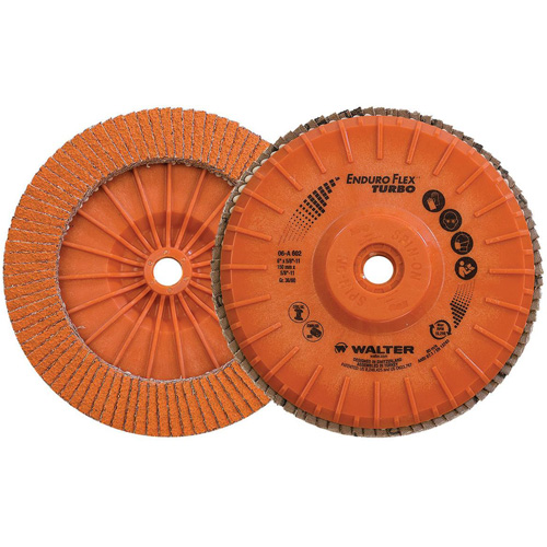 Disque &agrave; lamelles Turbo Enduro-Flex, 6" x 5/8"-11, Type 27S, Grain 36/60, C&eacute;ramique CSL Industriel Inc.