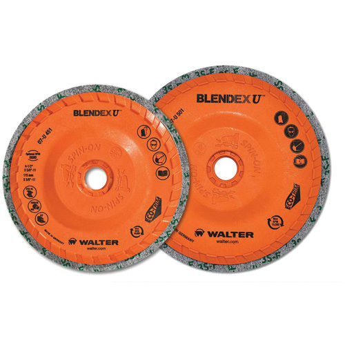 Brosse coupe de finition Blendex U, 4-1/2" dia., Grain Fin, Carbure de silicium CSL Industriel Inc.