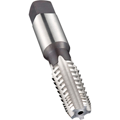 Taraud machine &agrave; denture altern&eacute;e pour tuyau, 3/8"-18, 5 cannelures, 80 mm lo, Conique, Acier rapide CSL Industriel Inc.