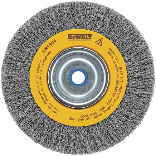 Brosse &agrave; fils torsad&eacute;s d&eacute;tabli, 6" dia., Fils 0,014", Arbre 5/8" - 1/2" CSL Industriel Inc.