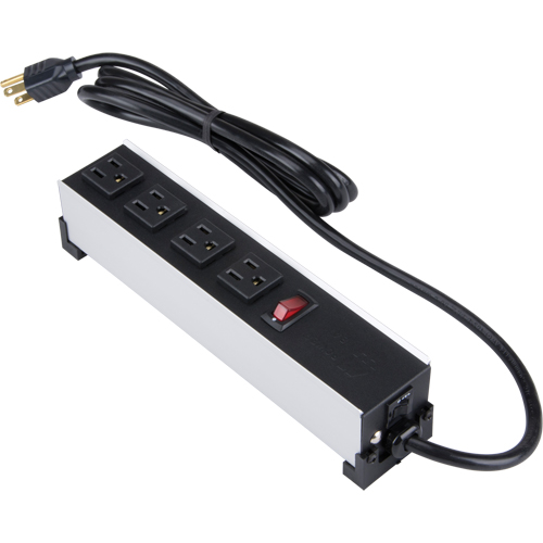 Indoor Brushed Aluminum Power Bar, 4 Outlet(s), 6' CSL Industriel Inc.