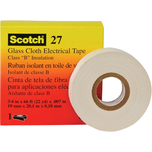 Rubans isolants en toile de verre 27 Scotch, 19 mm (3/4") la x 20 m (66') lo CSL Industriel Inc.