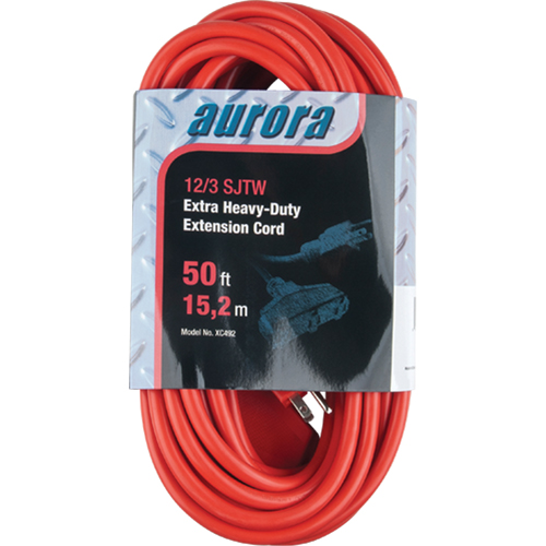 Vinyl Extension Cord, Outdoor, SJTW, 12/3 AWG, 15 A, 3 Outlet(s), 50' CSL Industriel Inc.