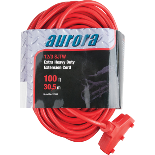 Vinyl Extension Cord, Outdoor, SJTW, 12/3 AWG, 15 A, 3 Outlet(s), 100' CSL Industriel Inc.