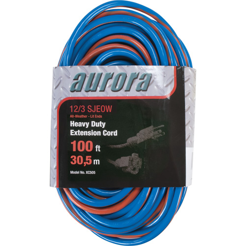 TPE-Rubber Extension Cord With Light Indicator, All-Weather, SJEOW, 12/3 AWG, 15 A, 100' CSL Industriel Inc.