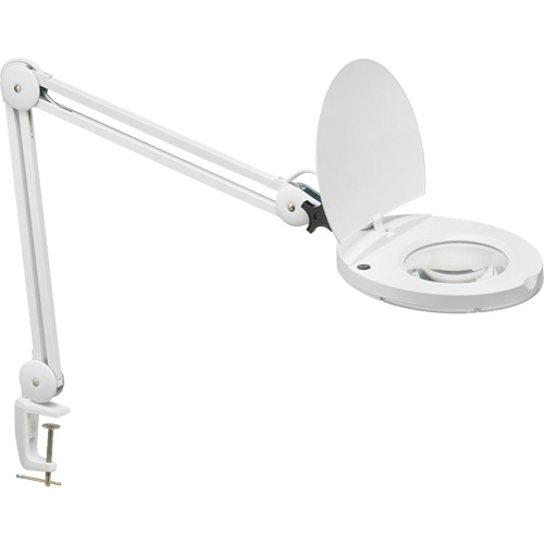 LED Magnifier with A-Bracket, 3 Diopter, LED Light, 47" Arm, C-Clamp, White CSL Industriel Inc.