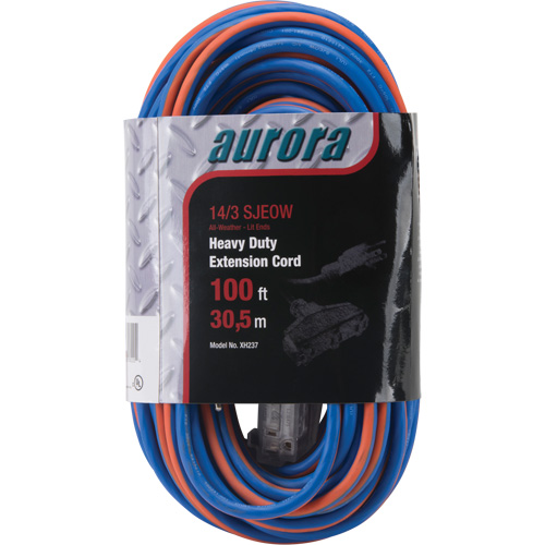 TPE-Rubber Extension Cord with Light Indicator, All-Weather, SJEOW, 14/3 AWG, 13 A, 3 Outlet(s), 100' CSL Industriel Inc.