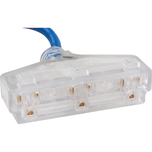 TPE-Rubber Extension Cord with Light Indicator, All-Weather, SJEOW, 14/3 AWG, 15 A, 3 Outlet(s), 25' CSL Industriel Inc.