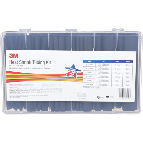 Heat Shrink Tubing, Thin Wall, 6", 1" (2.54cm) - 0.1875" (0.48cm) CSL Industriel Inc.