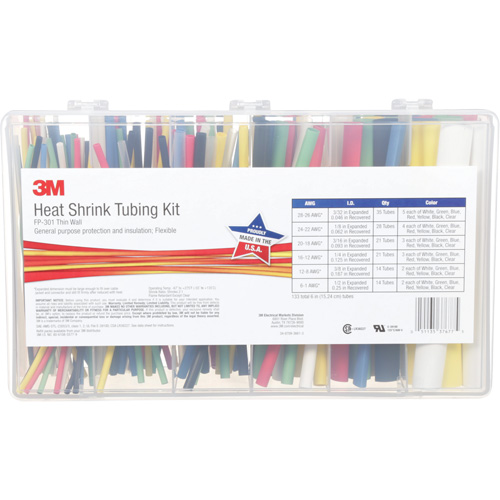 Heat Shrink Tubing, Thin Wall, 6", 0.5" (1.27cm) - 0.0938" (0.24cm) CSL Industriel Inc.