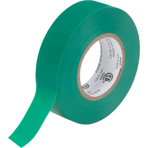 Electrical Tape, 19 mm (3/4") x 18 M (60'), Green, 7 mils CSL Industriel Inc.