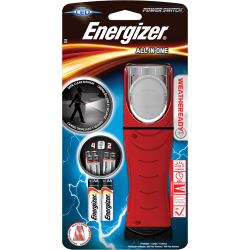 Weatheready&reg; All-in-One Light, LED, AA Batteries, Aluminum/Plastic/Polymer/Rubber CSL Industriel Inc.