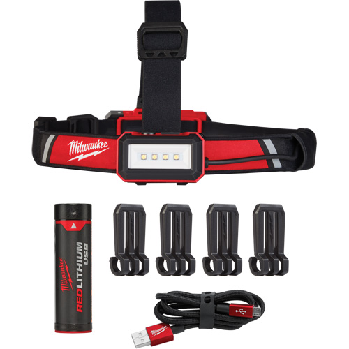 Lampe frontale USB &agrave; profil bas, DEL, 600 lumens, 2 hres de fonctionnement, piles Rechargeable CSL Industriel Inc.