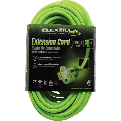 Cordon rallonge industriel Flexzilla Pro, Toutes saisons, SJTW, AWG 14/3, 15 A, 50' CSL Industriel Inc.