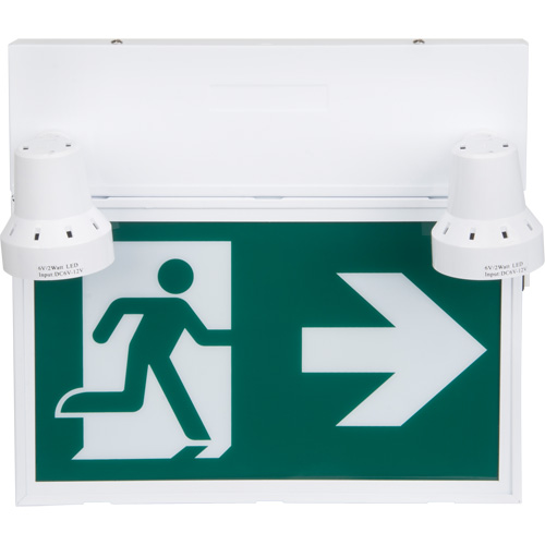 Enseigne d'homme qui court avec &eacute;clairage de s&eacute;curit&eacute;, DEL, &agrave; piles/&agrave; raccordement fixe, 12-1/10" lo x 11" la, Pictogramme CSL Industriel Inc.