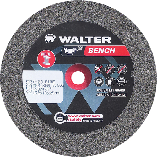 Bench Grinding Wheel, 6" x 3/4", 1" Arbor, 1 CSL Industriel Inc.