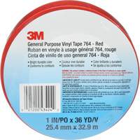 764 General-Purpose Vinyl Tape, 25.4 mm (1") W x 32.9 m (108') L, 5 mils, Red CSL Industriel Inc.