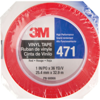 Ruban en vinyle 471, 25,4 mm (1") la x 32,9 m (108') lo, 5,3 mils, Rouge CSL Industriel Inc.