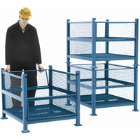 Open Mesh Containers, 2 Drop Gates, 2500 lbs. Capacity, 34.5" W x 40.5" D x 32.25" H CSL Industriel Inc.