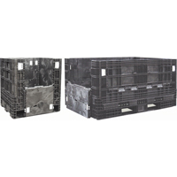 Collapsible Structural Polyethylene Containers, 30" L x 32" W x 25" H, Black CSL Industriel Inc.