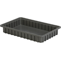 Divider Box&reg; Containers, Polyethylene, 16.5" W x 10.9" D x 2.5" H, Grey CSL Industriel Inc.