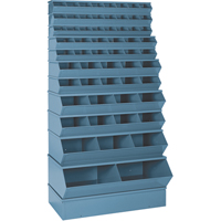 Bacs sectionnels superposables, Cap. 100 lb, 37" la x 8" p x 4-1/2" h, Bleu CSL Industriel Inc.