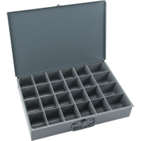 Compartment Scoop Boxes, Steel, 24 Slots, 18" W x 12" D x 3" H, Grey CSL Industriel Inc.