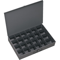 Compartment Scoop Boxes, Steel, 24 Slots, 13-3/8" W x 9-1/4" D x 2" H, Grey CSL Industriel Inc.