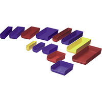 Bacs de rangement pour tablettes, 11-1/8" la x 4" H x 23-5/8" p, Bleu, Capacit&eacute; 50 lb CSL Industriel Inc.