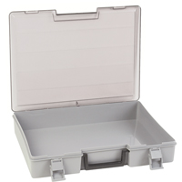 Boîte &agrave; compartiments, Plastique, 15-1/2" la x 11-3/4" p, 2-1/2" h, Gris CSL Industriel Inc.