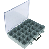 Boîte &agrave; compartiments, Plastique, 24 compartiments, 15-1/2" la x 11-3/4" p, 2-1/2" h, Gris CSL Industriel Inc.