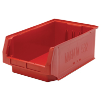 Contenants g&eacute;ants empilables, 12,375" la x 19,75" p x 7,875" h, Rouge CSL Industriel Inc.